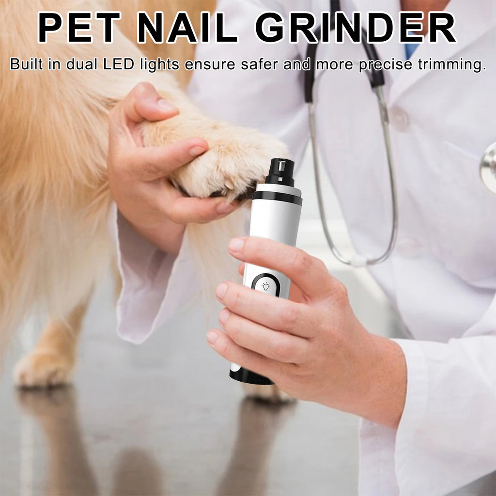 Electric Pet Nail Grinder, Rechargeable, Quiet, Suitable for Small, Middle and Large Dogs and Cats