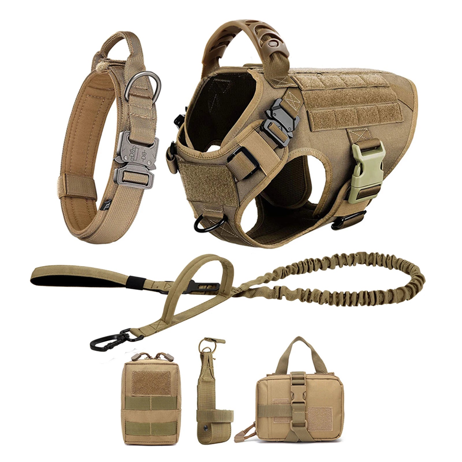 Large Dog Harness and Leash Set, Training Walking Vest Dog Harness and Collar for Medium/Large Dogs