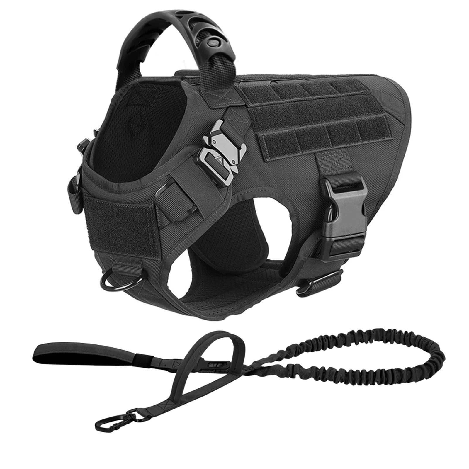 Large Dog Harness and Leash Set, Training Walking Vest Dog Harness and Collar for Medium/Large Dogs