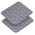 Washable Dog Pee Pads, 2 Pieces 18inchx24inch / 34inch X 36inch Reusable Puppy Pee Pads, Absorbent Pee Pads with Bone Print, Non-Slip Waterproof Pet Training Pads, Suitable for Sofas, Slatted Beds