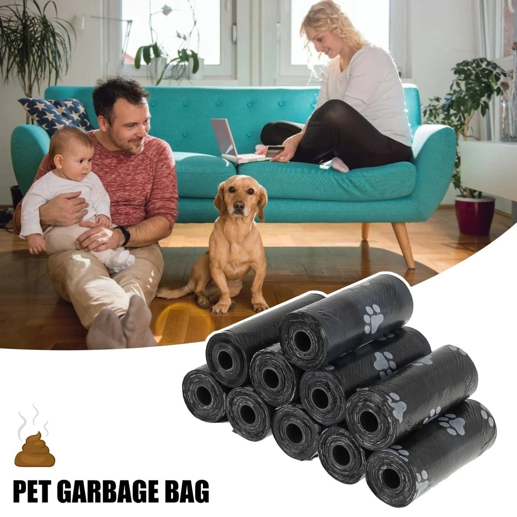 2/40 Rolls Pet Dog Poop Bags, Dispenser Collector Garbage Bag, Pooper Scooper Bag, Small Rolls, Outdoors