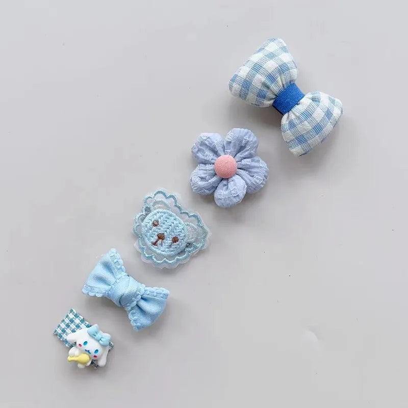 5pcs Dog & Cat Grooming Bows Fashion, Pet Dog Hair Clips, Hair Accessories