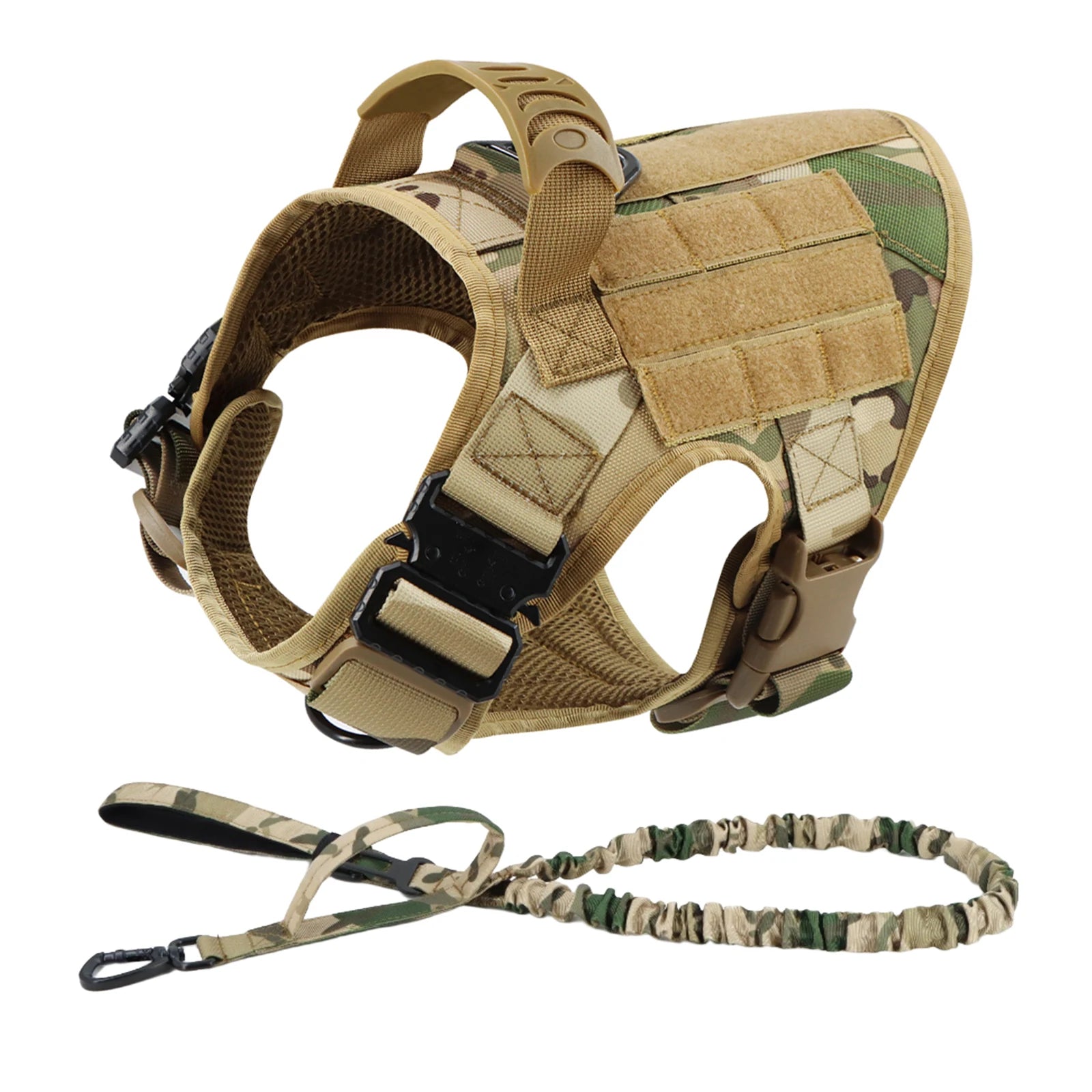 Large Dog Harness and Leash Set, Training Walking Vest Dog Harness and Collar for Medium/Large Dogs