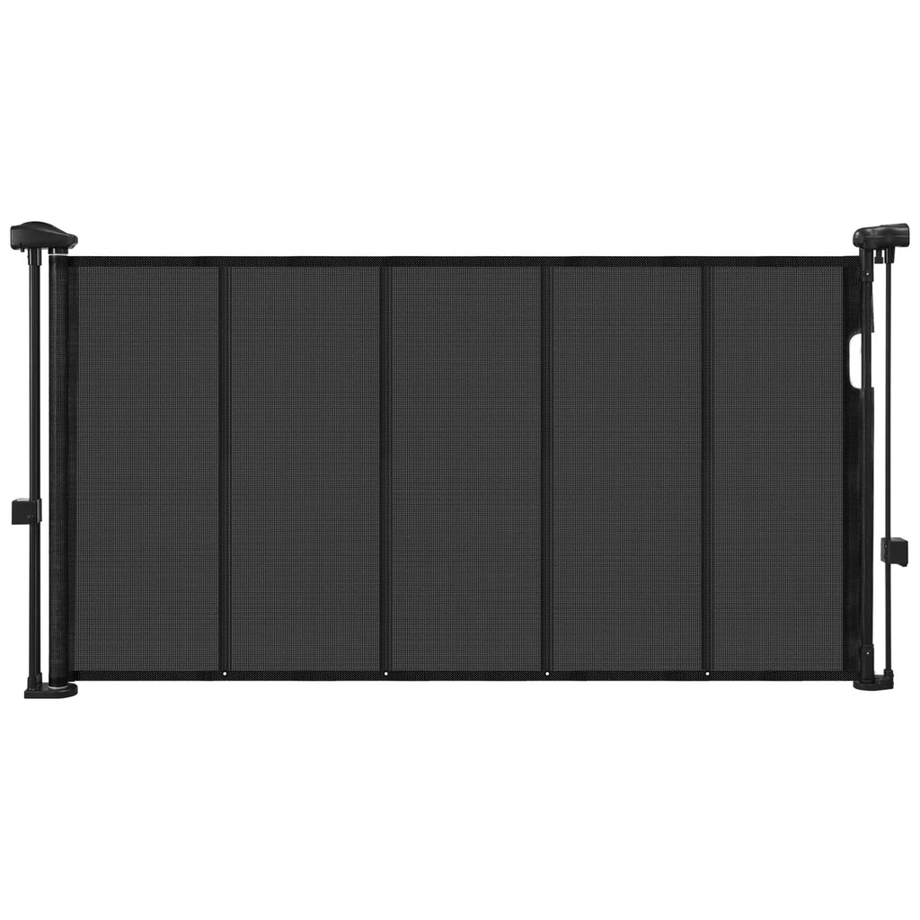 Retractable Baby Gate 34in Tall, Extends Wide, Retractable Gate for Kids, Pets, Mesh Material, Easy to Install