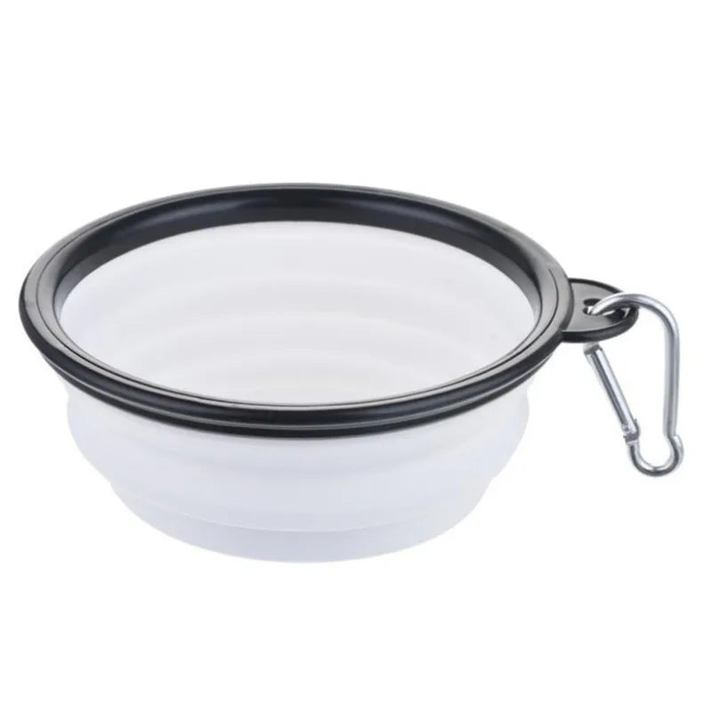 Portable Silicone Collapsible Pet Food Bowl.  Travel Outdoor Water Food Bowl
