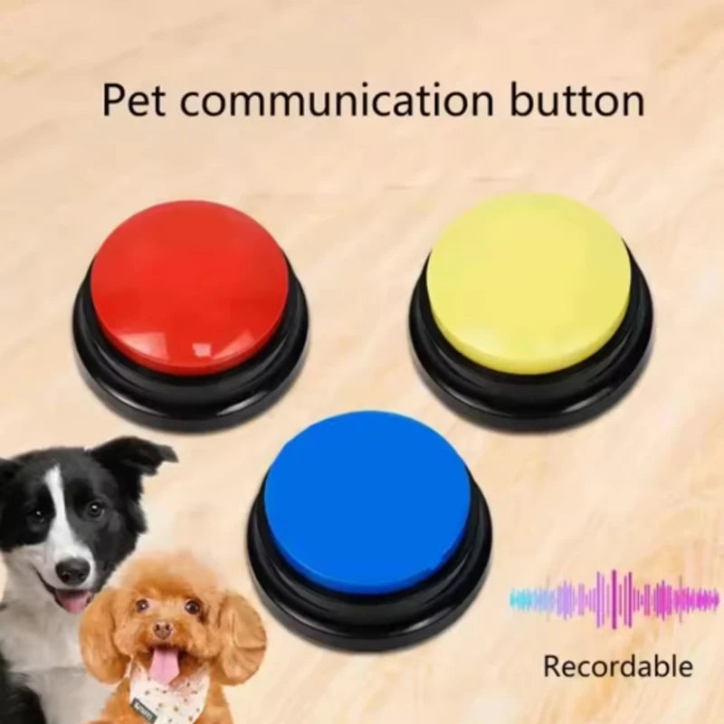Funny Recordable Talking Dog Buttons, Portable Cute Pet Communication, Training Toy Supplies