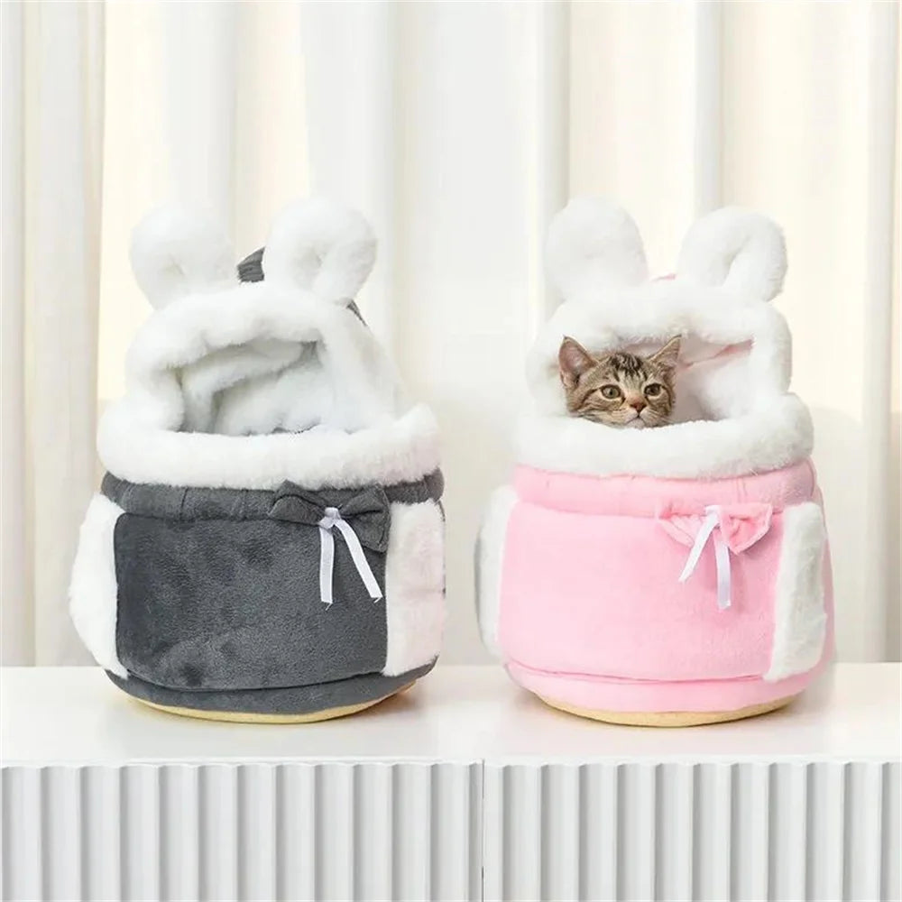Outdoor Travel Chihuahua Puppy Dog Carrier, Backpack, Winter Warm Pet Carrying Bags for Small Dogs, Cat Nest