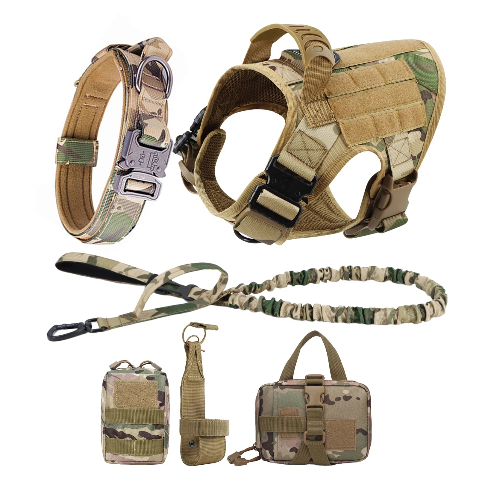 Large Dog Harness and Leash Set, Training Walking Vest Dog Harness and Collar for Medium/Large Dogs