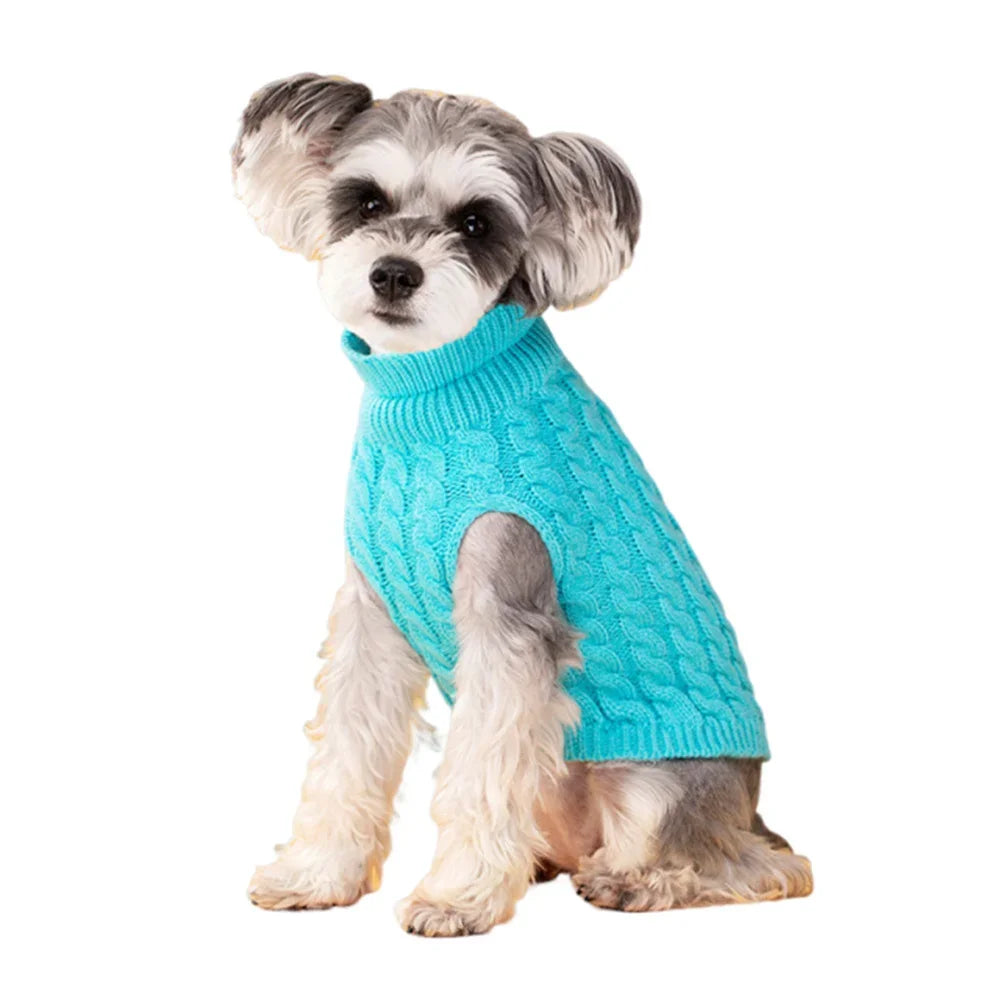 Classic Solid Chihahuau Puppy Dog Sweater for Small Dogs Winter Warm Pet Clothes