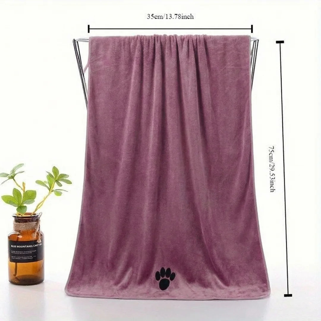 Pet Bath Towel Super Absorbent Microfiber, Quick Dry Soft Washcloth for Dogs and Cats, Durable Non-Fading and Easy to Clean