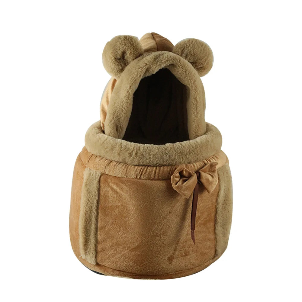 Outdoor Travel Chihuahua Puppy Dog Carrier, Backpack, Winter Warm Pet Carrying Bags for Small Dogs, Cat Nest