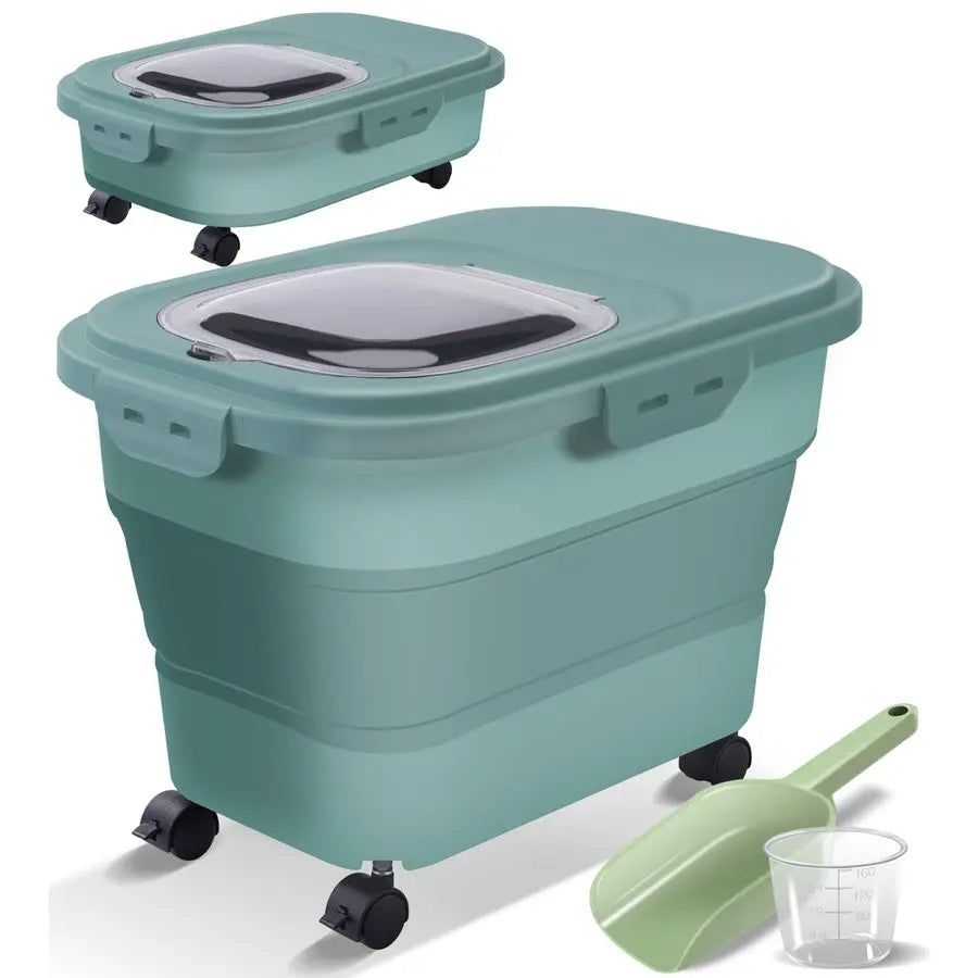 Dog Food Storage Container with Lids, Airtight, Dispenser, Sealable