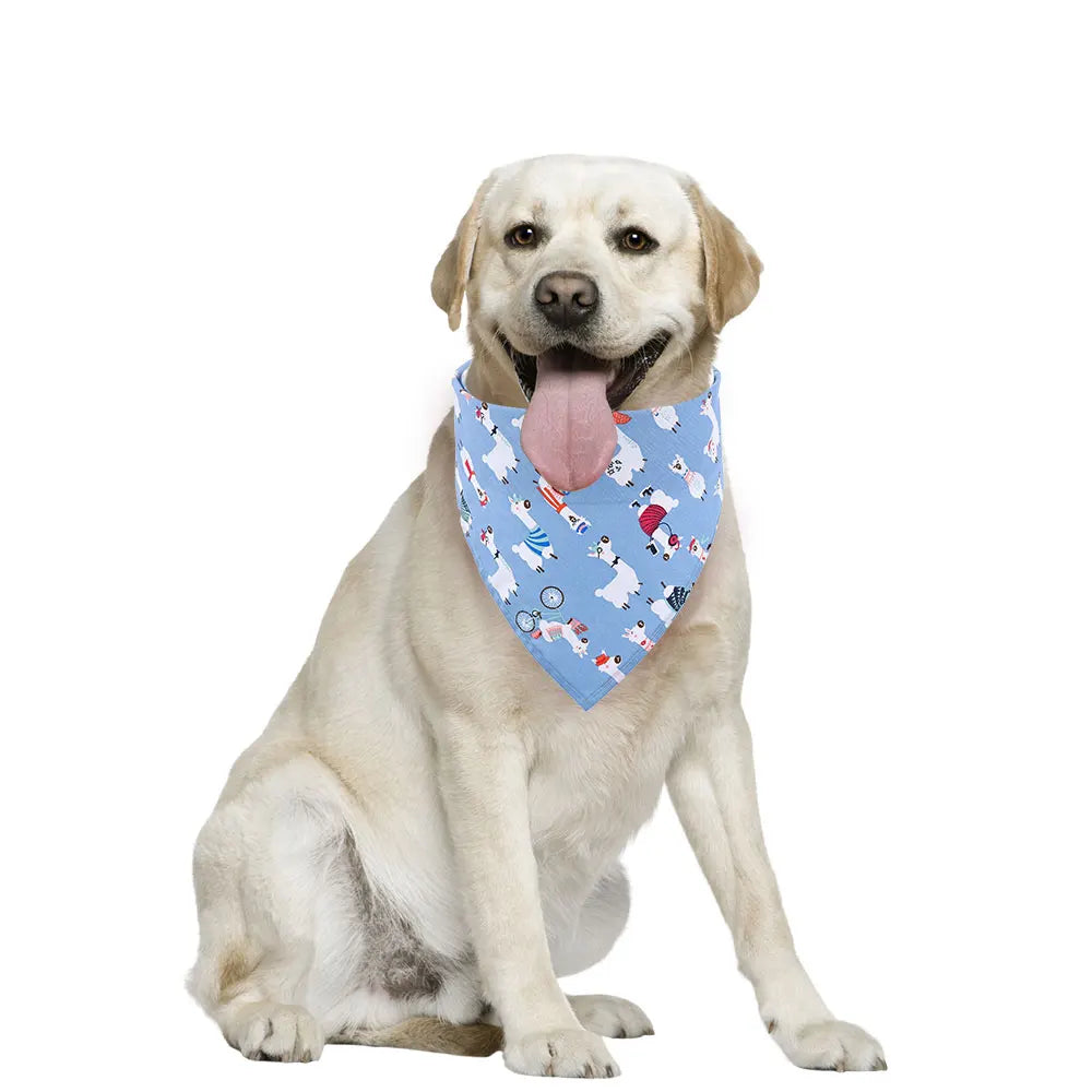 Dog Bandana Fruit, Floral, Washable, Soft.  Adjustable for Small, Medium and Large Dogs