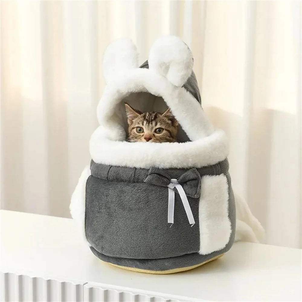 Outdoor Travel Chihuahua Puppy Dog Carrier, Backpack, Winter Warm Pet Carrying Bags for Small Dogs, Cat Nest