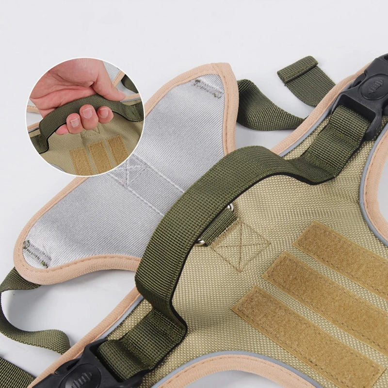 Dog Harness Reflective, Medium, Large, Tactical Vest, Waterproof, Oxford Cloth, Pet Accessories