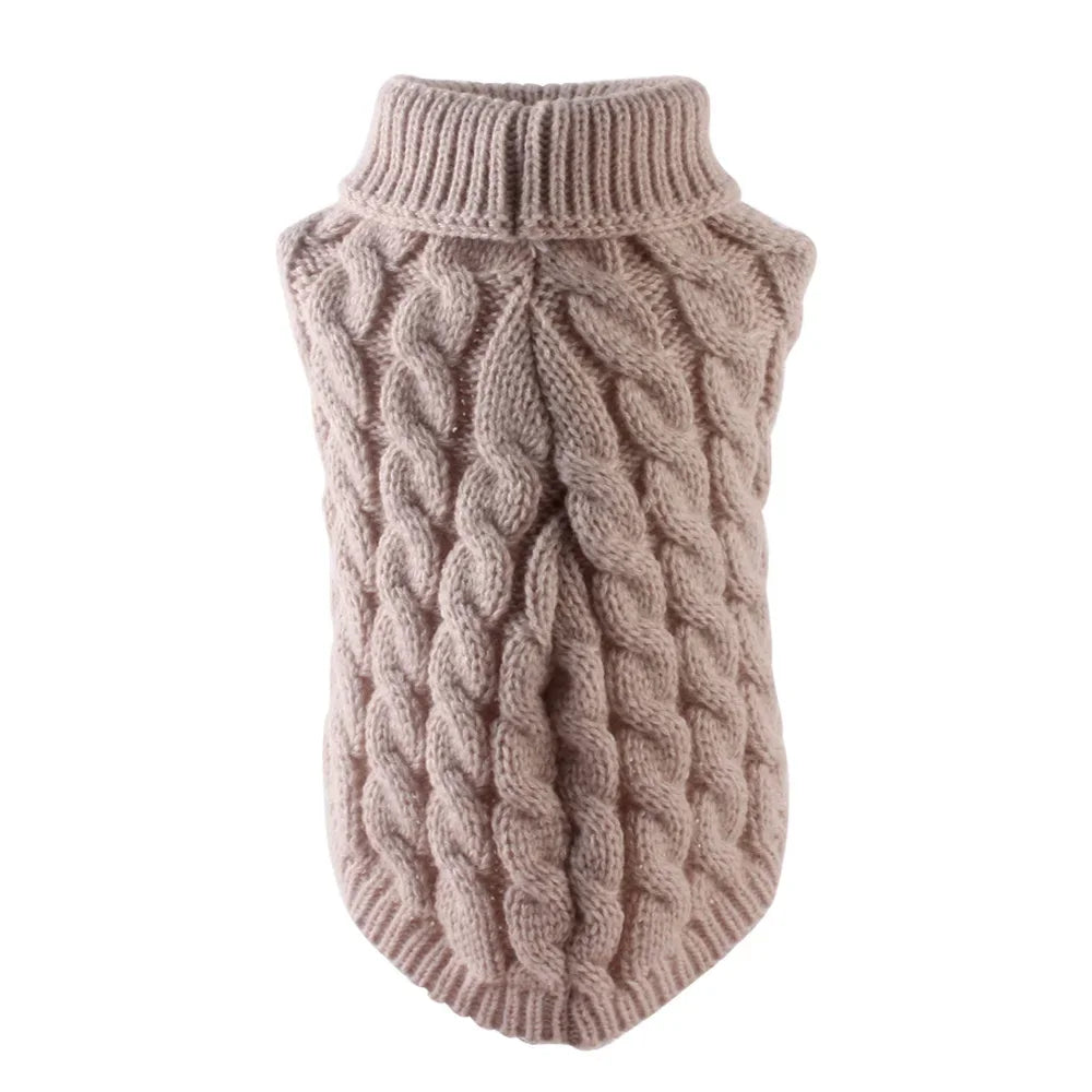 Classic Solid Chihahuau Puppy Dog Sweater for Small Dogs Winter Warm Pet Clothes