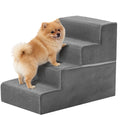 JHK 3-5 Step Right Angled Foam Dog Stairs.  Indoor Non-Slip Pet Ladder Ramp.
