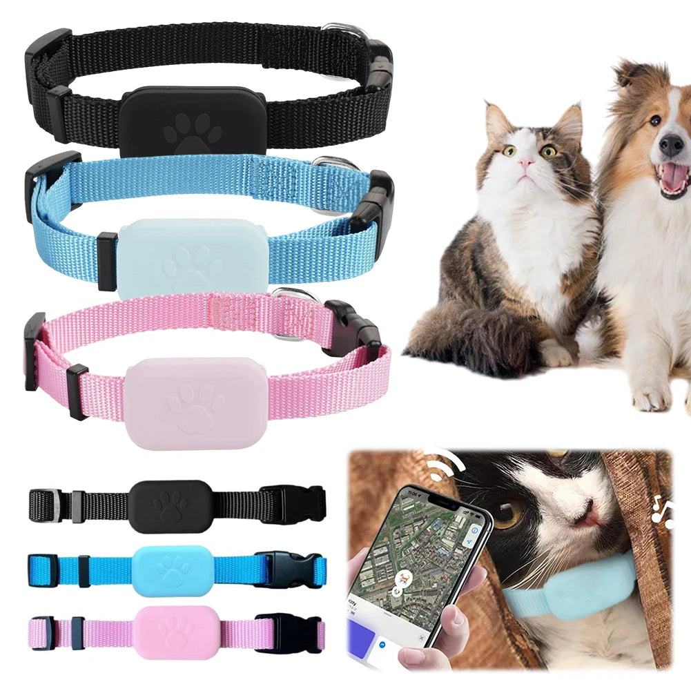 Pet GPS Tracker with Adjustable Collar, Smart Pet Locator, Tracker for Cats and Dogs