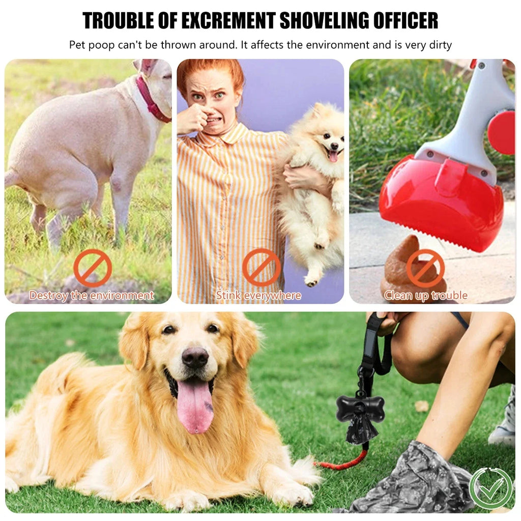 2/40 Rolls Pet Dog Poop Bags, Dispenser Collector Garbage Bag, Pooper Scooper Bag, Small Rolls, Outdoors