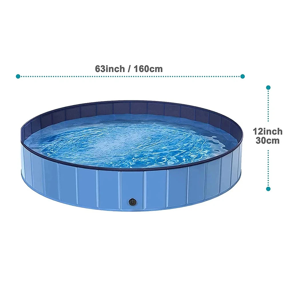Dog Swimming Pool or Pool Cover Portable Plastic Pool Grooming Tub, Scratch Resistance