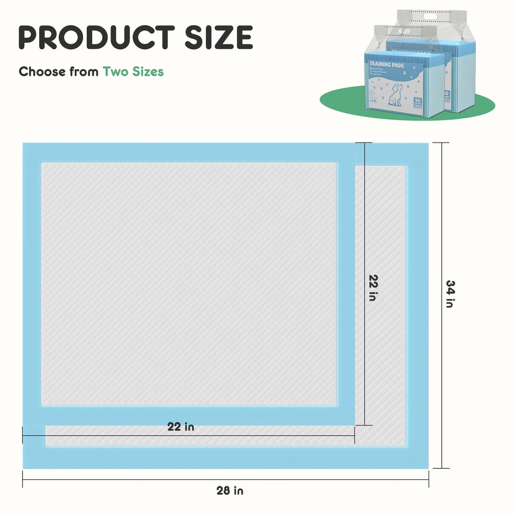 JHK 150 Count 22"x 22" Super Absorbency Disposable Underpads, Leakproof, Quick Drying, Pee Pads