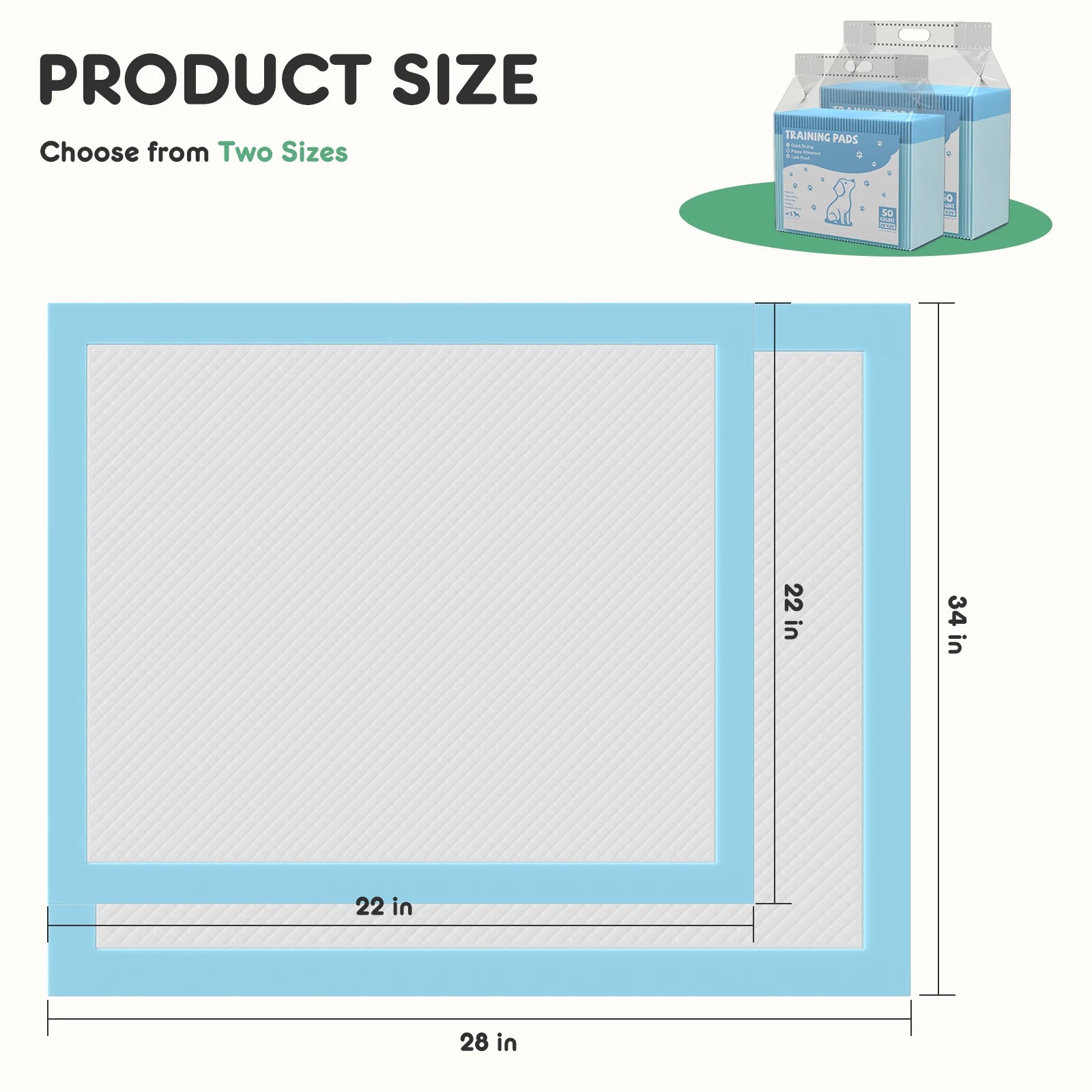 JHK 150 Count 22"x 22" Super Absorbency Disposable Underpads, Leakproof, Quick Drying, Pee Pads