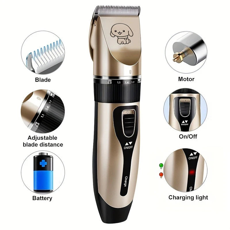 Pet Hair Trimmer Kit Electric Precision Clippers, Perfect for Professional Grooming at Home, Ideal for Dogs and Cats