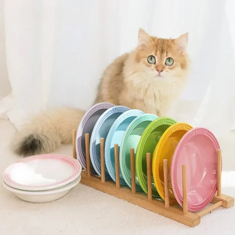 Extra Wide Cat Food Bowl, Elevated, Whisker, Stress-Free