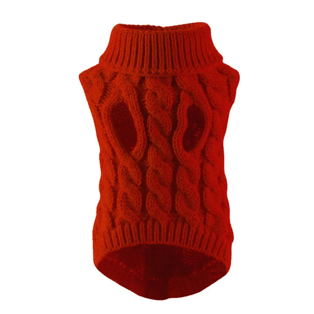 Classic Solid Chihahuau Puppy Dog Sweater for Small Dogs Winter Warm Pet Clothes