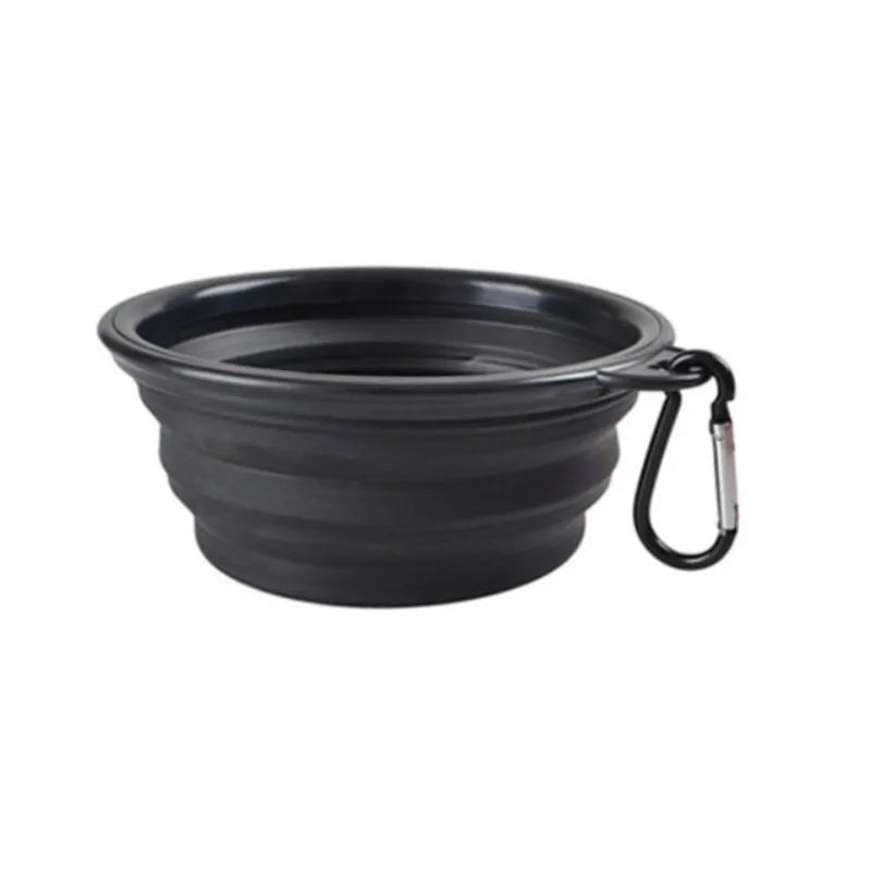 Portable Silicone Collapsible Pet Food Bowl.  Travel Outdoor Water Food Bowl