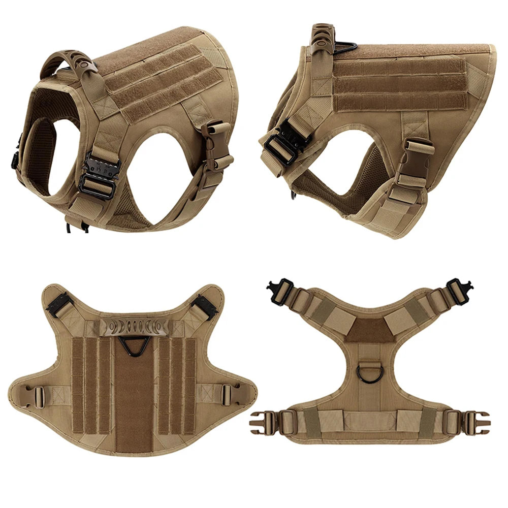 Large Dog Harness and Leash Set, Training Walking Vest Dog Harness and Collar for Medium/Large Dogs