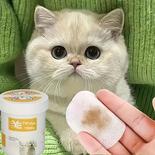 200pcs Pet Eye Wet Wipes For Dogs & Cats - Gently Remove Tear Stain, Debris, Discharge