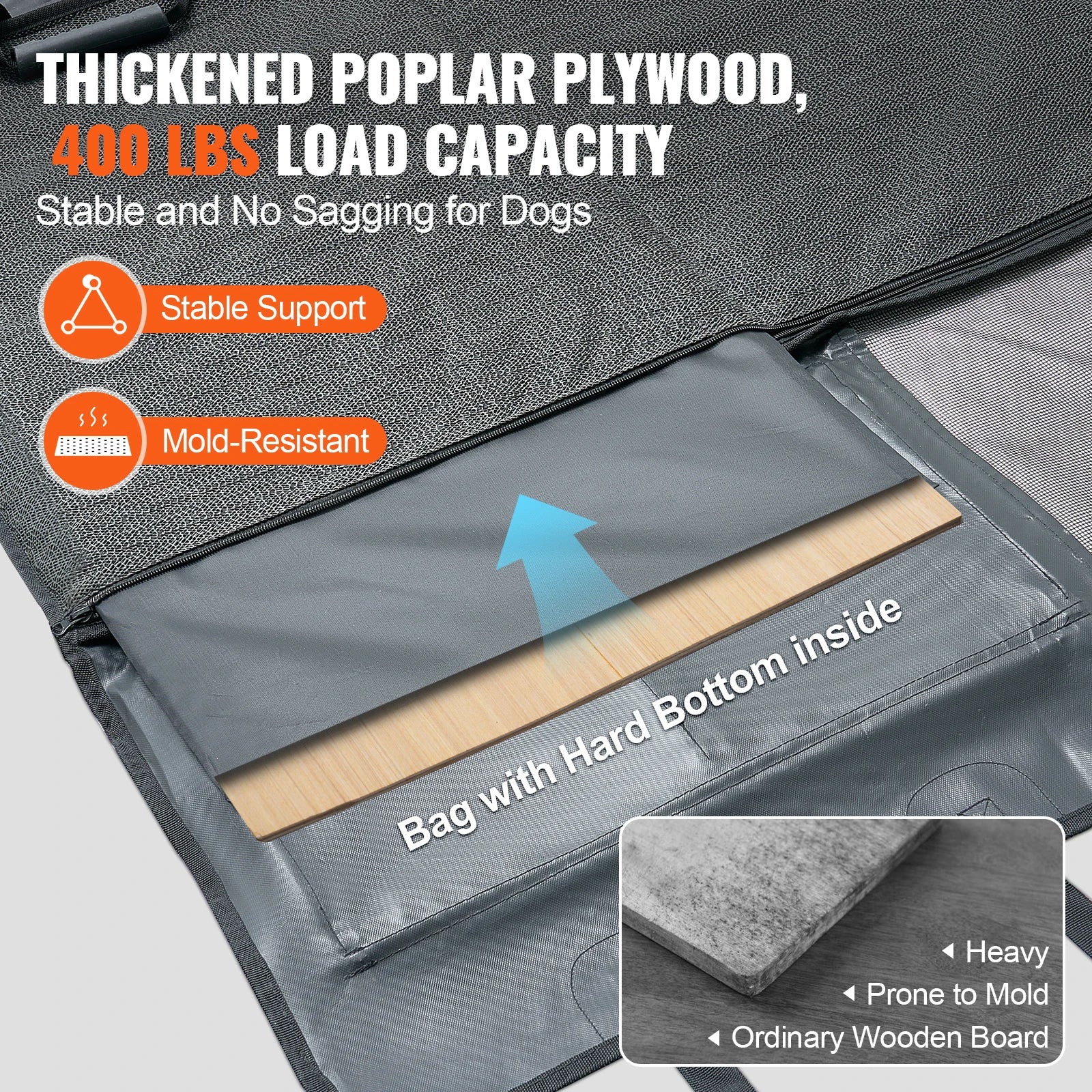 Back Seat Extender, Hammock, Waterproof, Hard Bottom