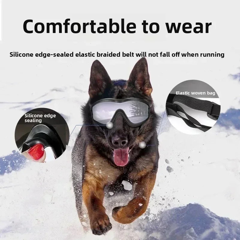 Pet Goggles Adjustable, Anti UV Glare, Windproof for Dogs.  Outdoor Hiking, Running, Beach.   All Breeds Eye Protection