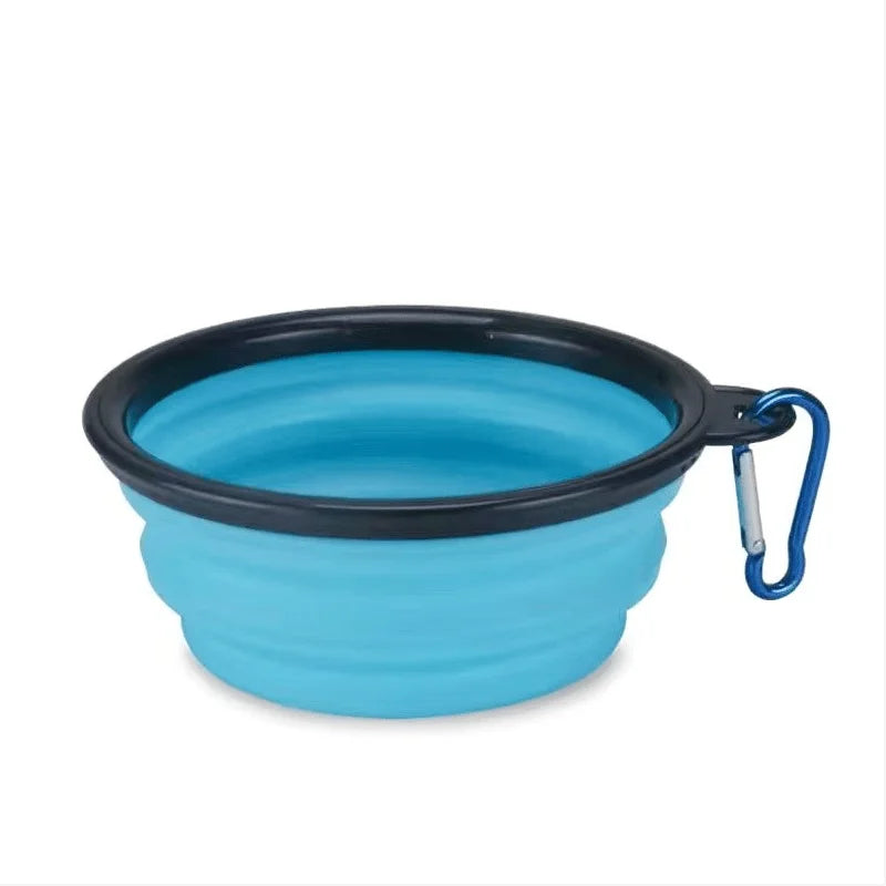 Portable Silicone Collapsible Pet Food Bowl.  Travel Outdoor Water Food Bowl