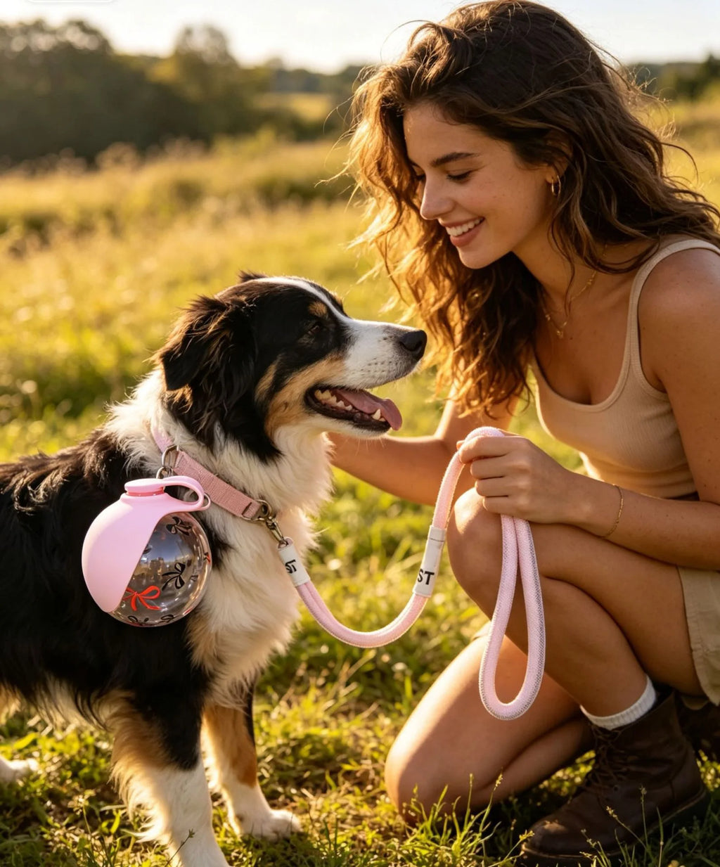 Portable Pet Water Bottle with Detachable Bowl, Cute Ball Shape - Leak-Proof & Compact, Travel Water Bottle -Stainless Steel & Silicon, Portable Travel Water Dispenser with Wrist Strap