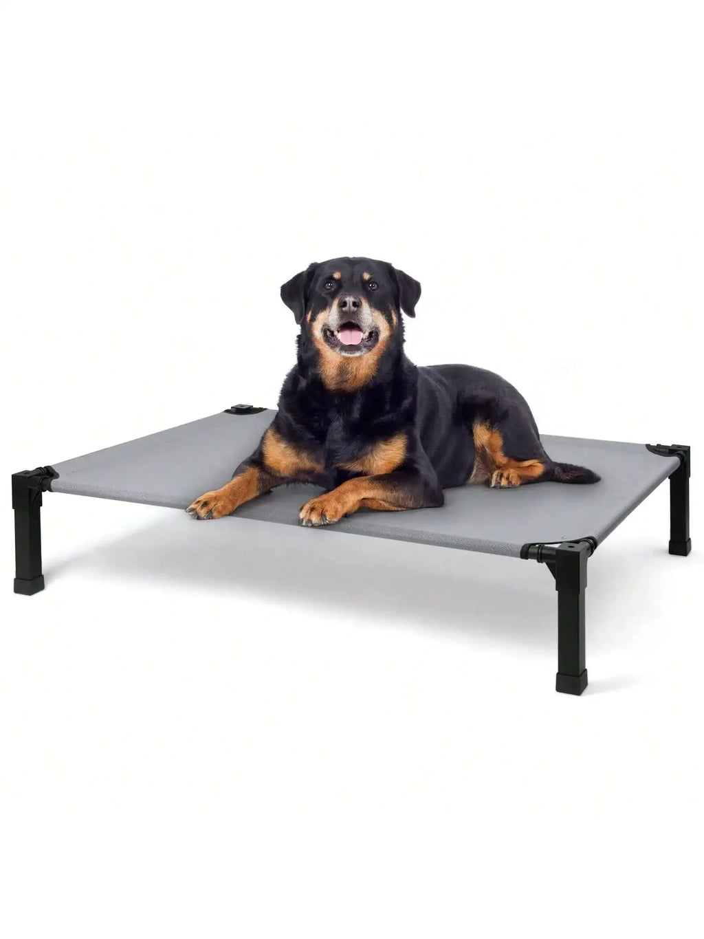 Upgraded Elevated Dog Bed- Portable Outdoor Dog Cot For Large Pets, Stable Anti-Slip Feet,Breathable Mesh, Easy Assembly For Camping, Beach, Patio, Indoor Use, Outdoor Dog Bed, Camping Pet Gear