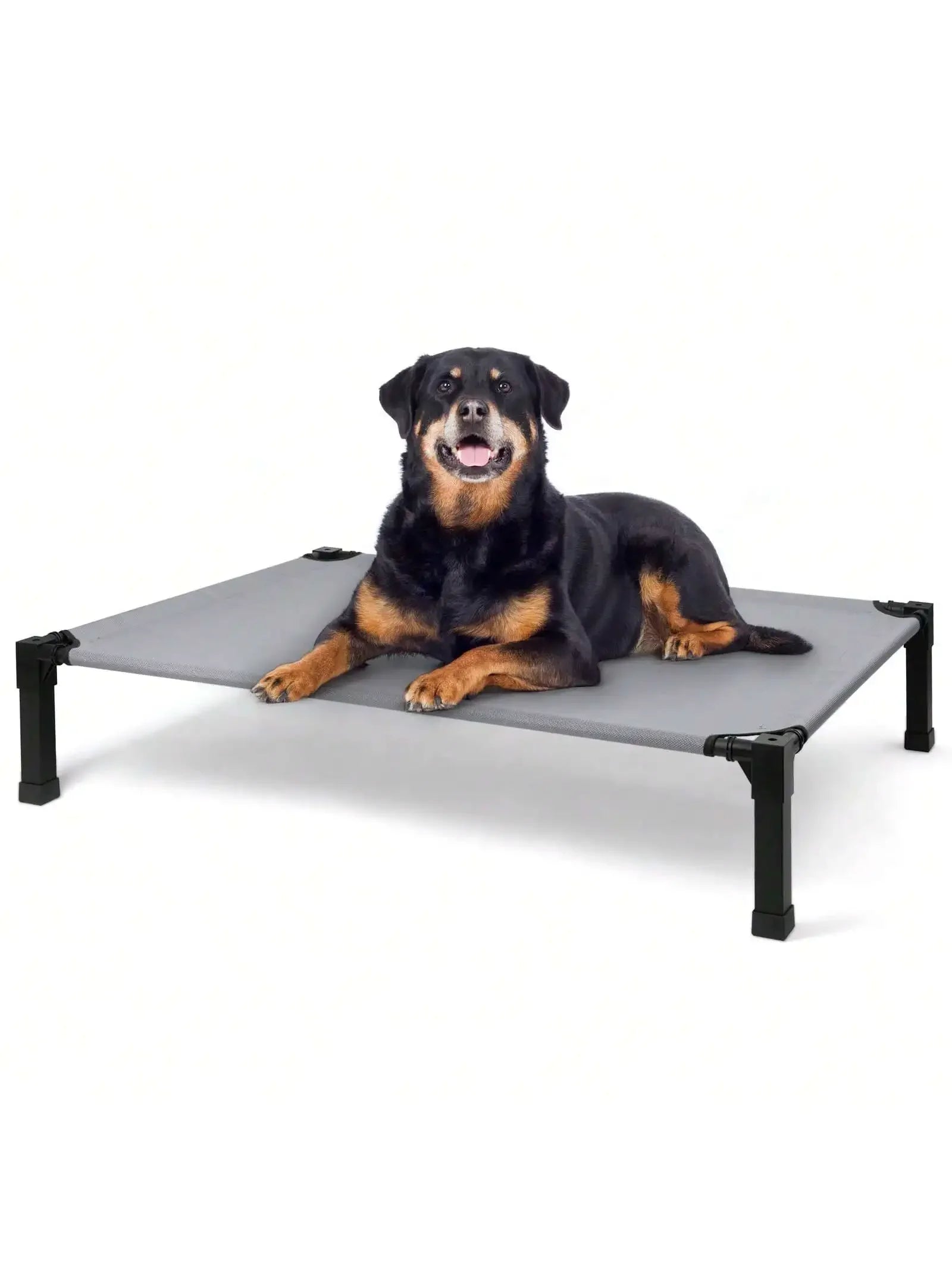 Upgraded Elevated Dog Bed- Portable Outdoor Dog Cot For Large Pets, Stable Anti-Slip Feet,Breathable Mesh, Easy Assembly For Camping, Beach, Patio, Indoor Use, Outdoor Dog Bed, Camping Pet Gear