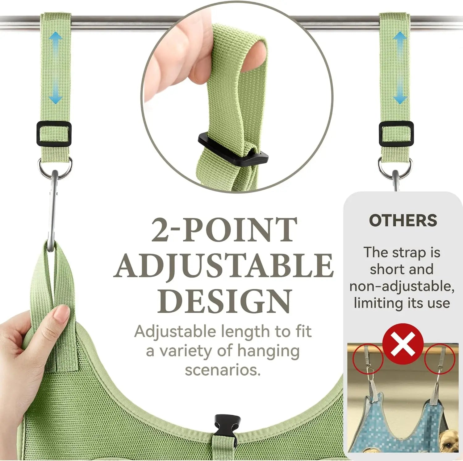 Dog Grooming Hammock for Nail Trimming, Cat Sling with Clippers for Small Pets