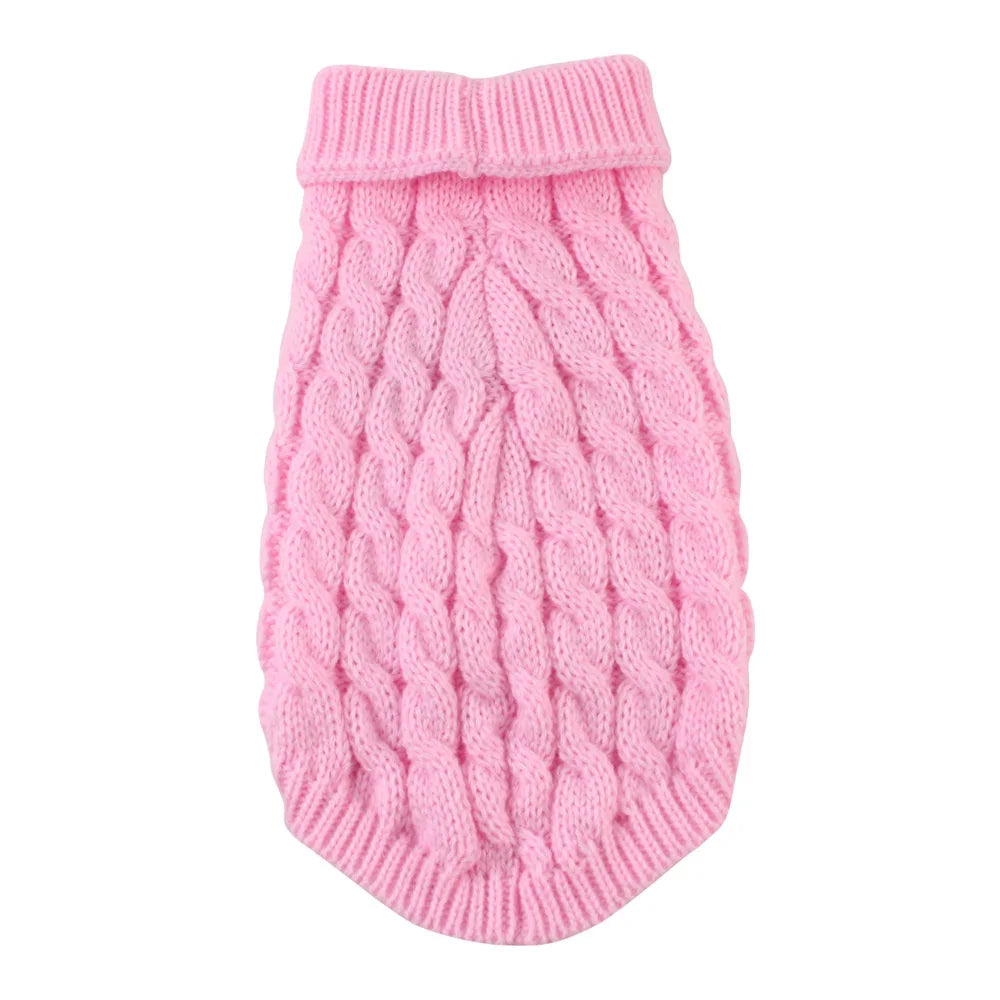 Classic Solid Chihahuau Puppy Dog Sweater for Small Dogs Winter Warm Pet Clothes
