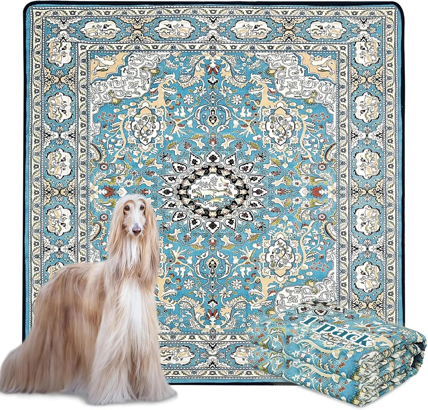 Washable Reusable Dog Pee Pads, 72x72 Inch Super Absorbent, Leakproof Training Mats