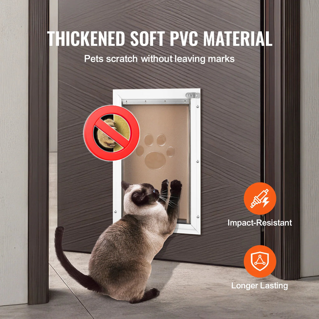 SucceBuy Pet Door Replacement Flap, Compatible with Flap Pet Doors Magnetic Strip, Weather-proof, Thickened PVC Replacement