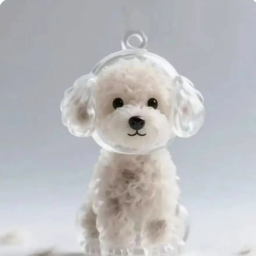 Transparent Dog & Cat Hair Storage Container, Adorable Pet Keepsake Capsule, Pendant,  Key Ring, Pet Lovers, Memorial Keychain