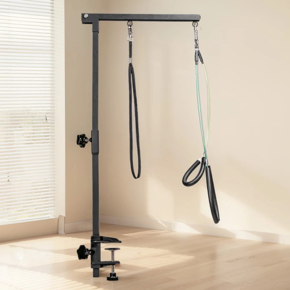 Bracket Arm with Restraint Rope, Telescopic Pet Grooming Stand with Sling