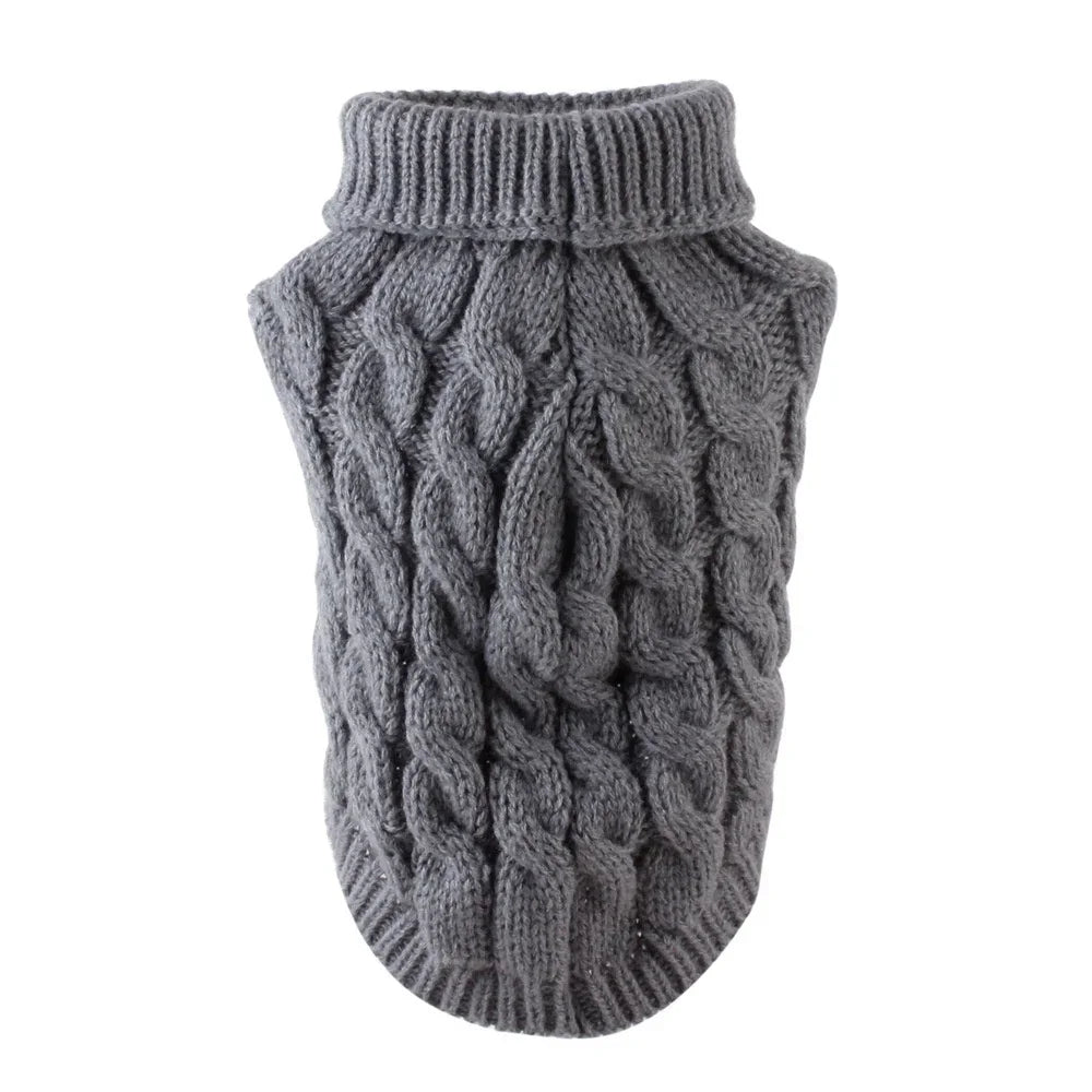 Classic Solid Chihahuau Puppy Dog Sweater for Small Dogs Winter Warm Pet Clothes