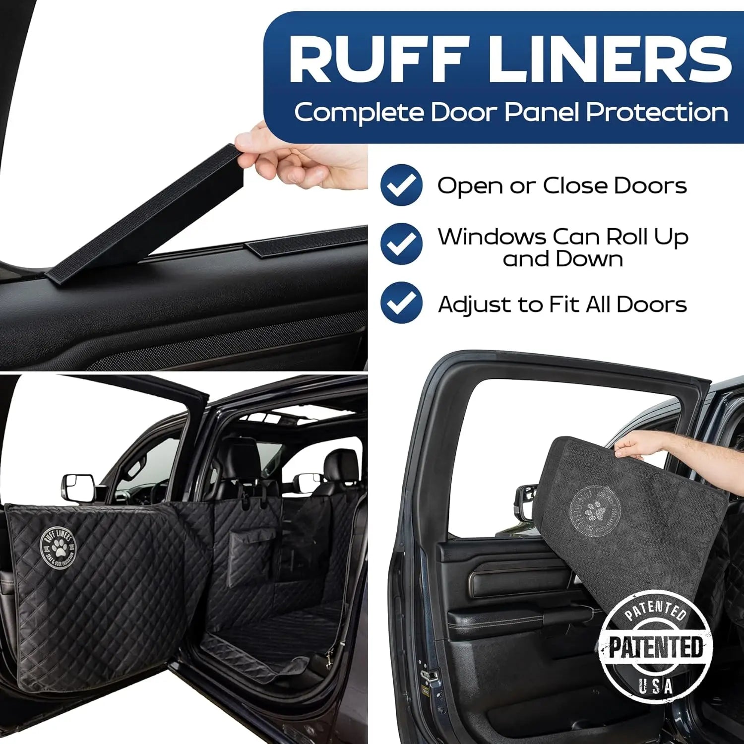 XL Waterproof Dog Hammock for Full-Size Crew Cab Trucks with Door Protection, Machine Washable