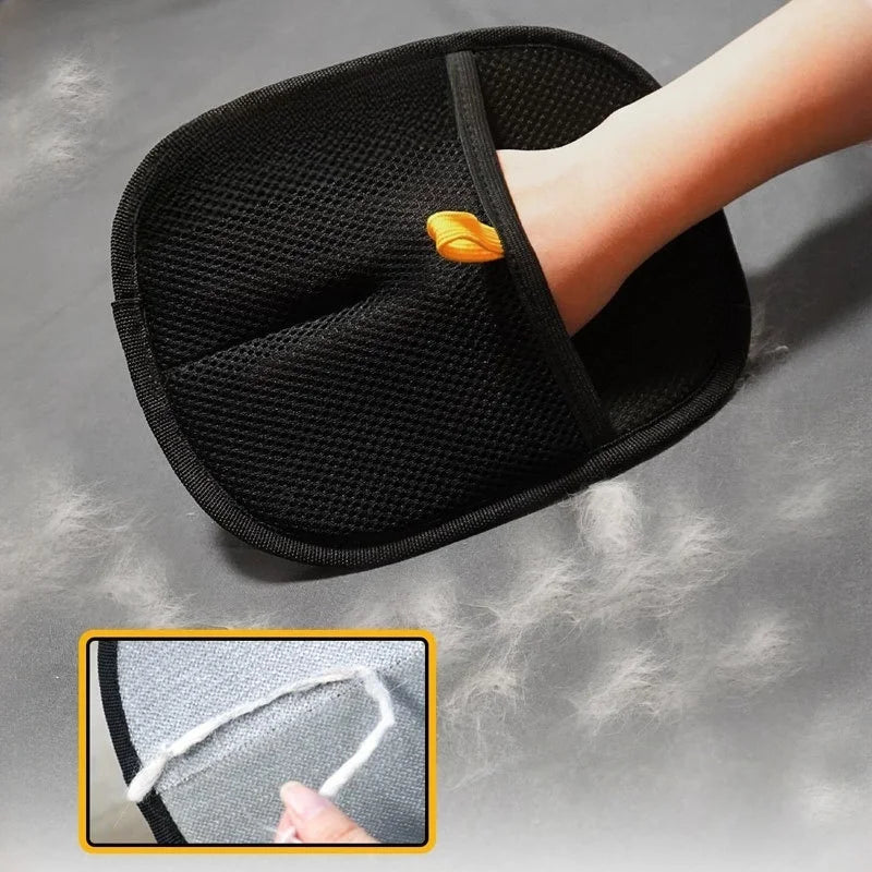 Pet hair removal gloves, double-sided bristles, essential for household use, multifunctional gloves for carpets, sofas etc..