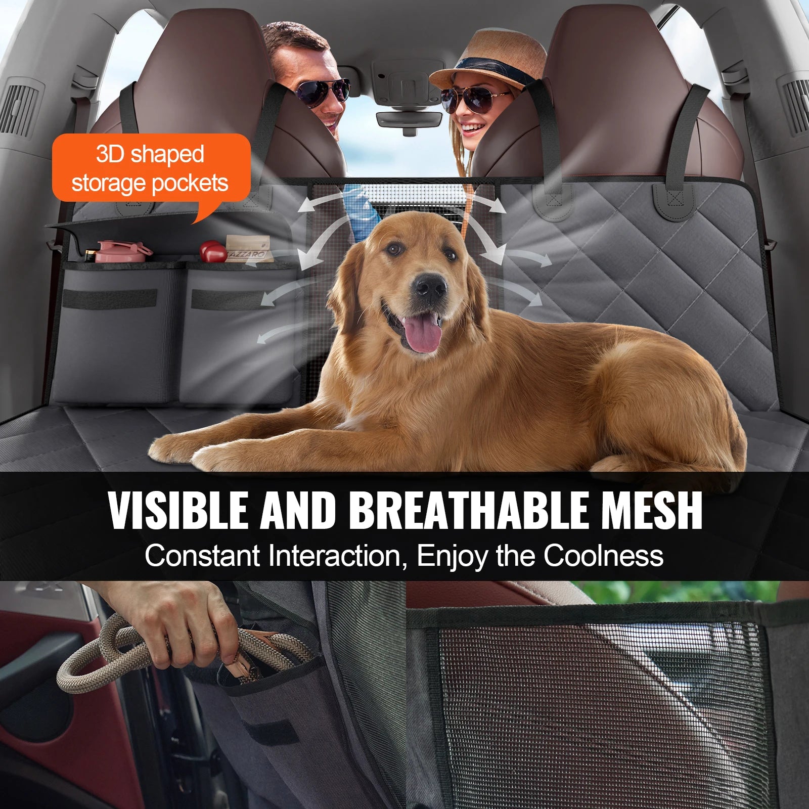 Back Seat Extender, Hammock, Waterproof, Hard Bottom