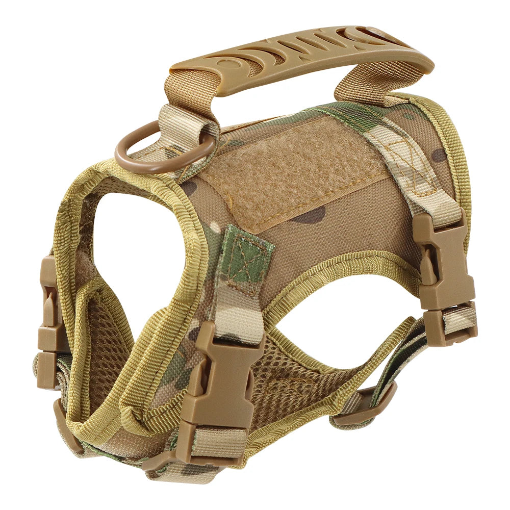 Tactical Harness, Leash, Escape Proof, Breathable, Military Vest and Velcro for Small Dog, Kittens, Puppies