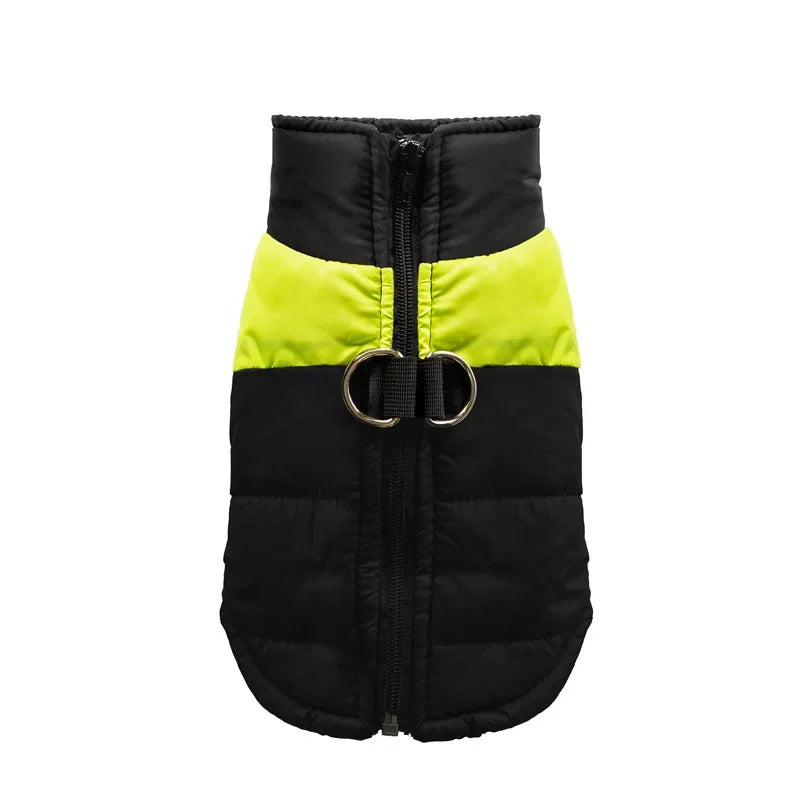 Waterproof Warm Dog Clothes, Winter Vest Padded, Zipper Jacket for Small Medium, Big Dogs Outfit
